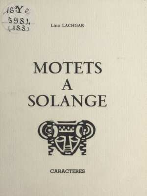 cover image of Motets à Solange